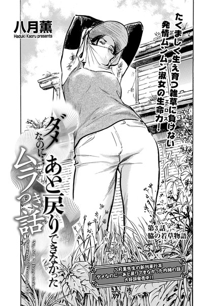[単話]ダメなのに…あと戻りできなかったムラつき話 第3話 脇の若草物語-八月薫